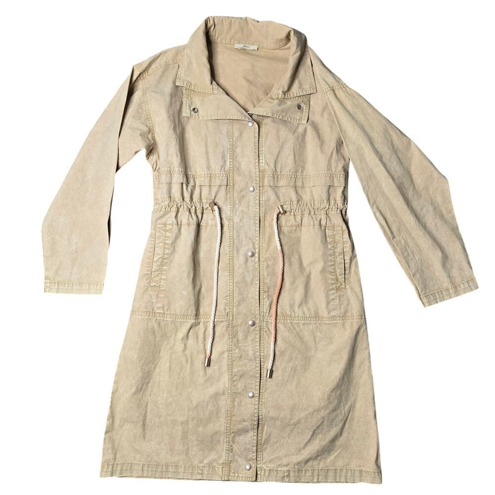 Sessun Tan Trench Coat W/‎ Drawstring Size: S